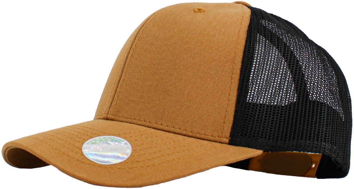 Timber Black Two Tone Classic 6 Panel Trucker Mesh Snapback Side View